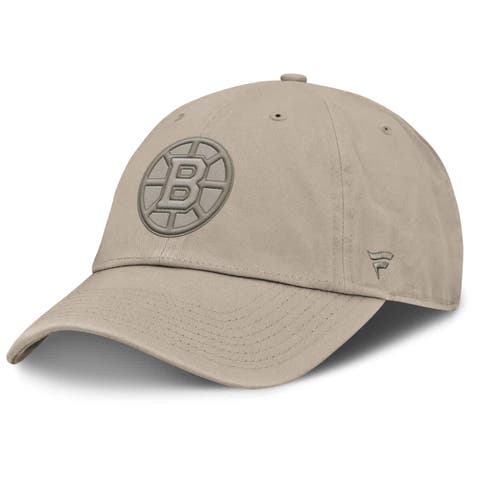 Men's Fanatics Tan Boston Bruins Authentic Pro Road Adjustable Hat