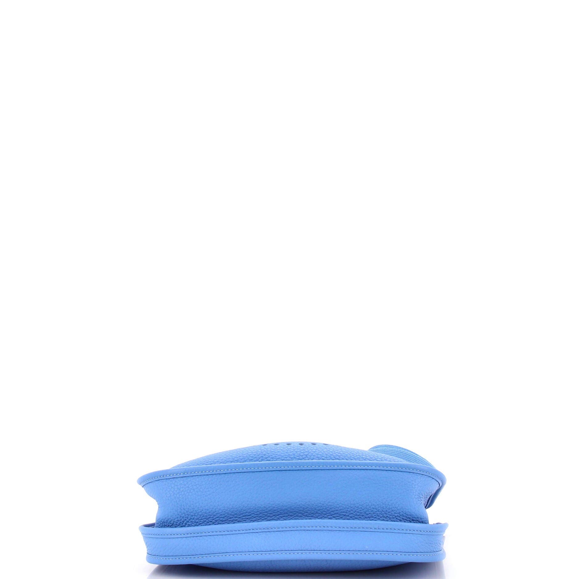 Pre-Owned Hermes Evelyne Bag Gen III Clemence PM, Alternate, color, Bleu Paradis