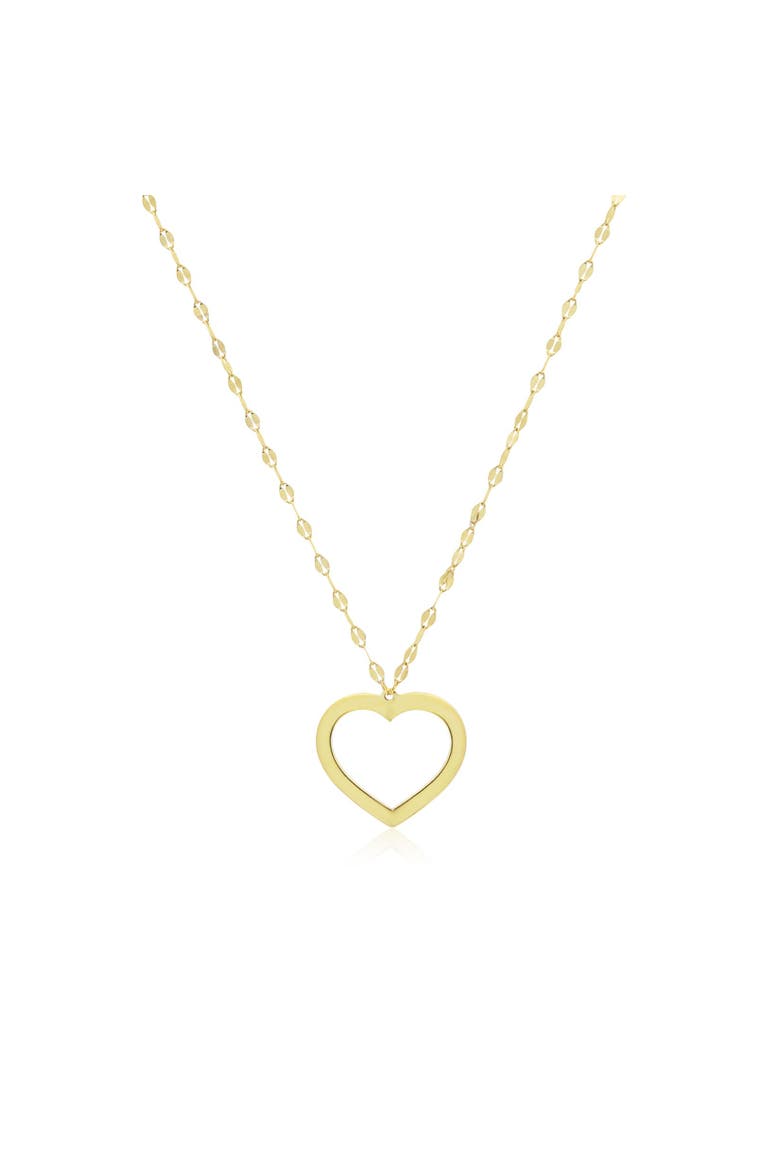 Shimmer Open Heart Necklace, Alternate, color, Yellow Gold