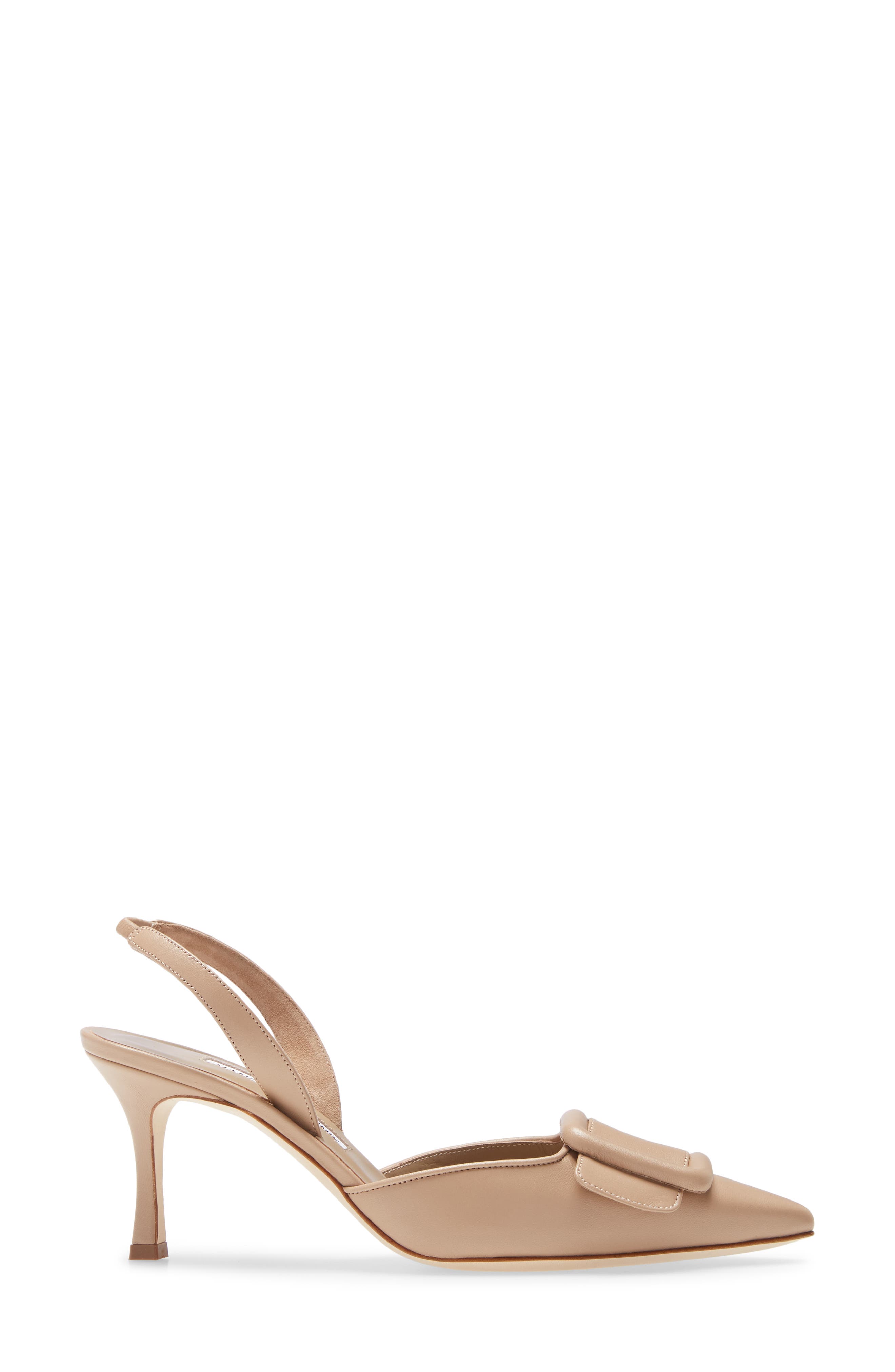 Maysli Buckle Slingback Pointed Toe Pump, Alternate, color, BEIGE