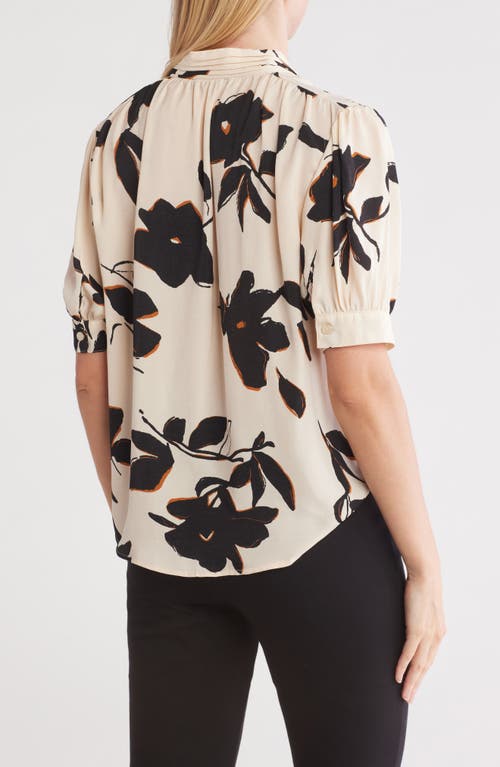 T Tahari Short Sleeve Airflow Blouse