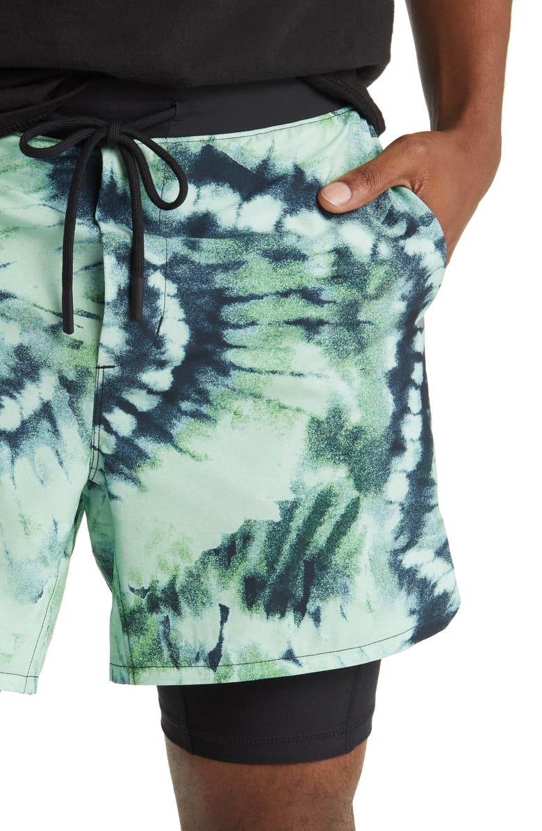 Stance Flux Liner Athletic Shorts, Alternate, color, Jade