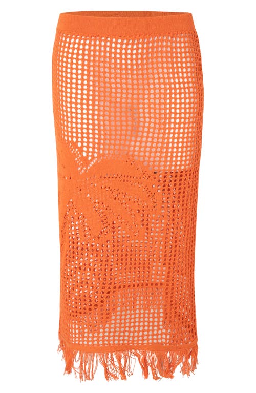 Maaji Ginger Garden Tano Sheer Cover-up Skirt In Orange