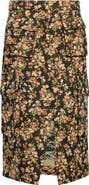 Dries Van Noten Sersy Floral Jacquard Cargo Midi Skirt