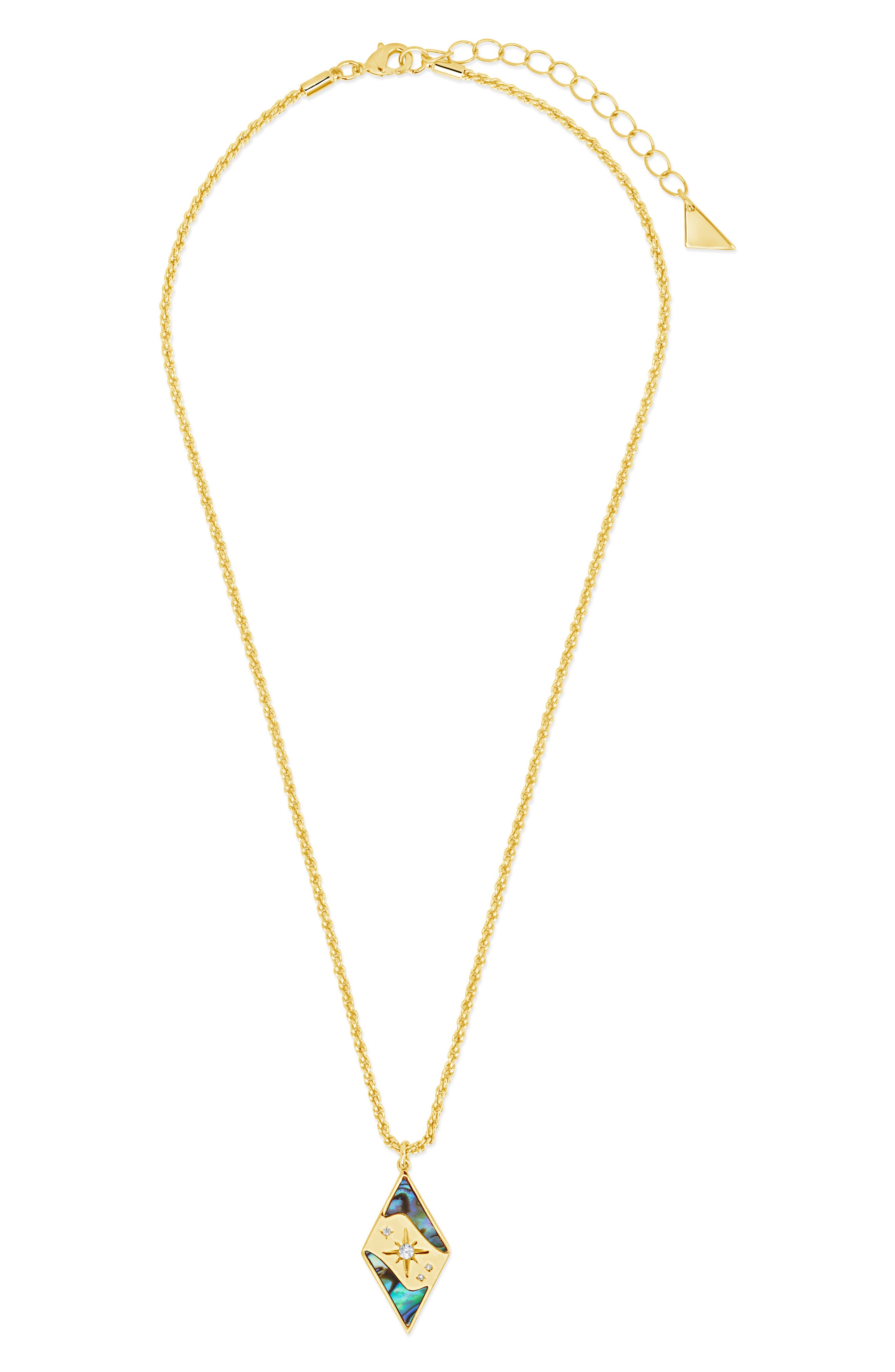 Sterling Forever Galaxy Pendant Necklace in Gold 