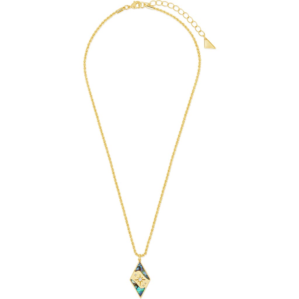 Sterling Forever Galaxy Pendant Necklace in Gold