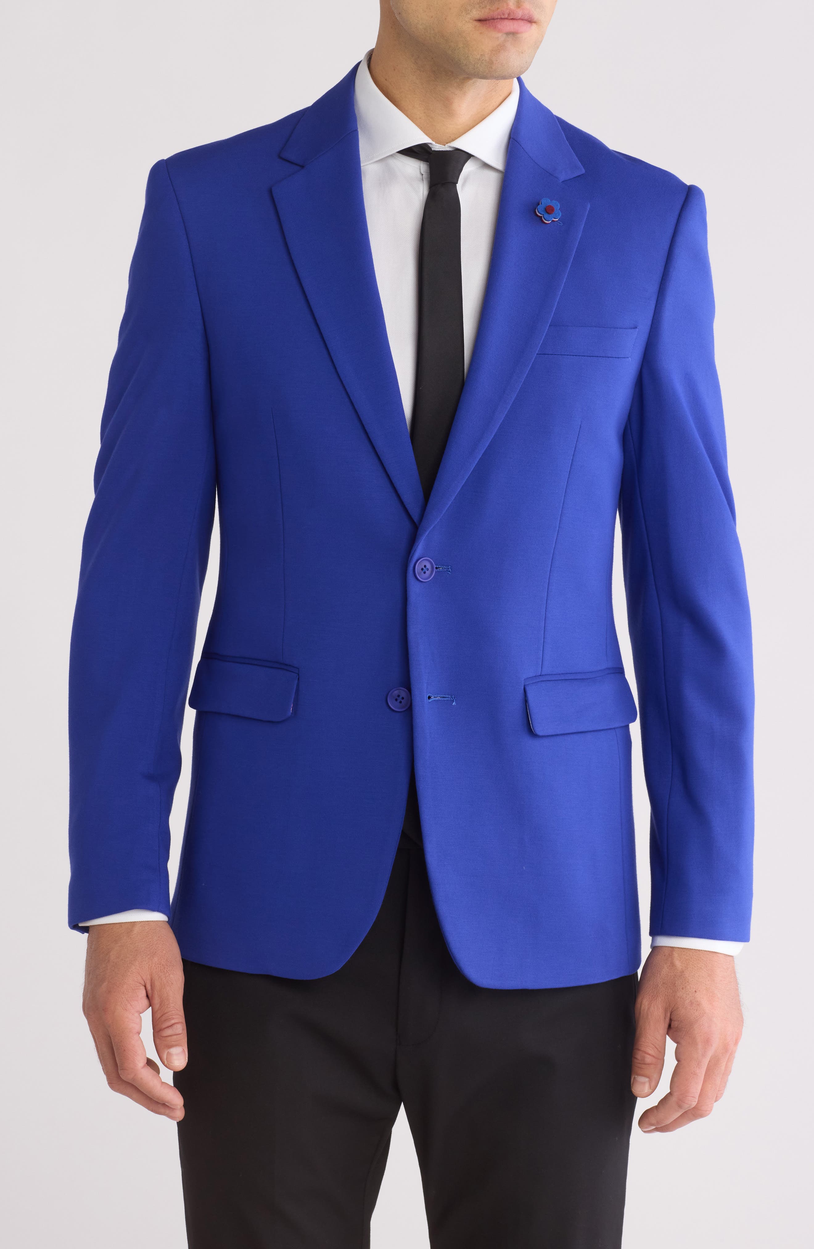 Slim Fit Knit Blazer - image 5