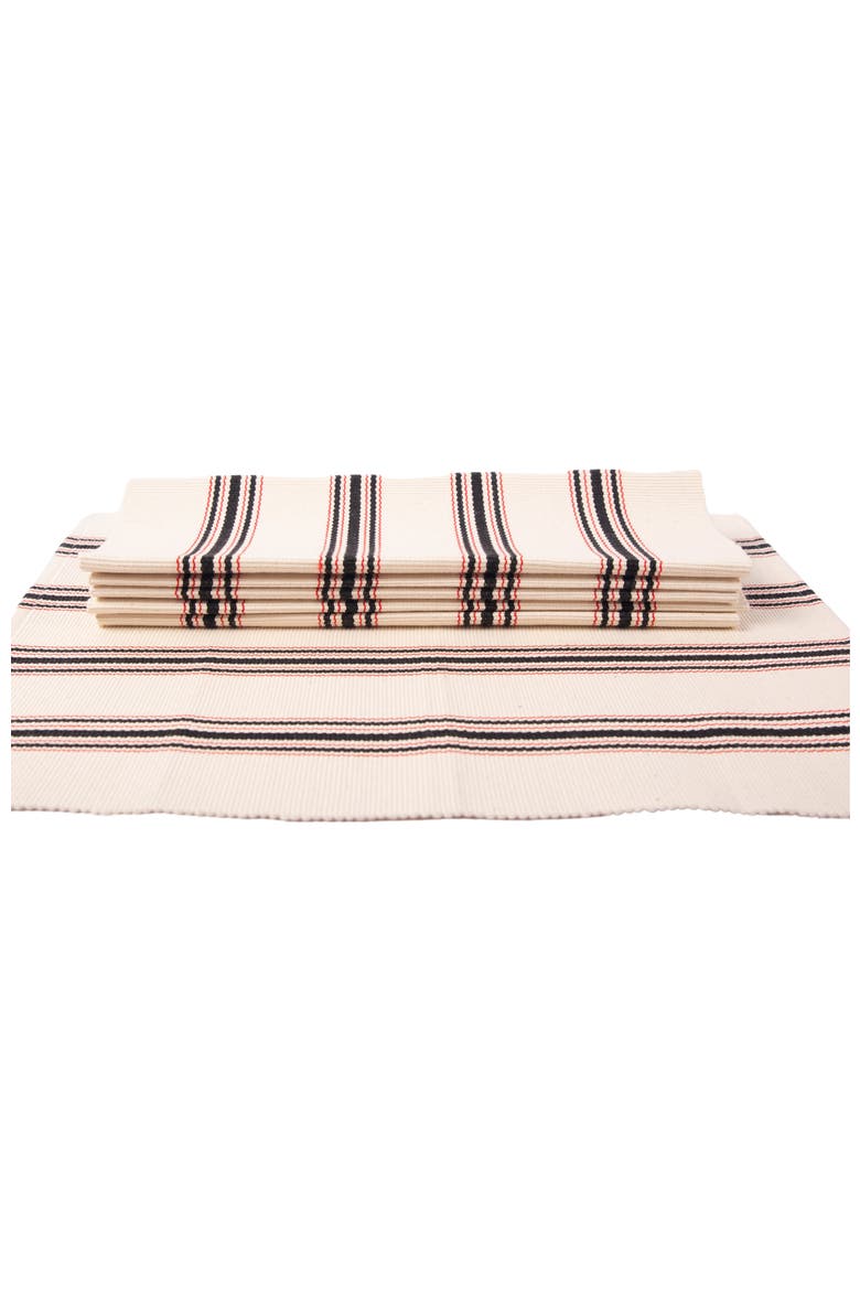 Mistari Striped Placemats Set of 4, Alternate, color, Multi