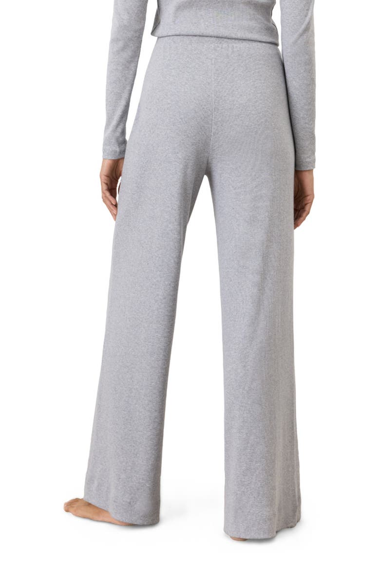 Dream Rib Wide Leg Lounge Pant Made With Organic Cotton, Alternate, color, Heather Grey