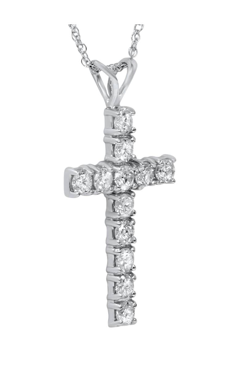 Bliss Diamond 1ct Diamond Cross Pendant 14K Gold (1 inch tall) Lab Grown, Alternate, color,