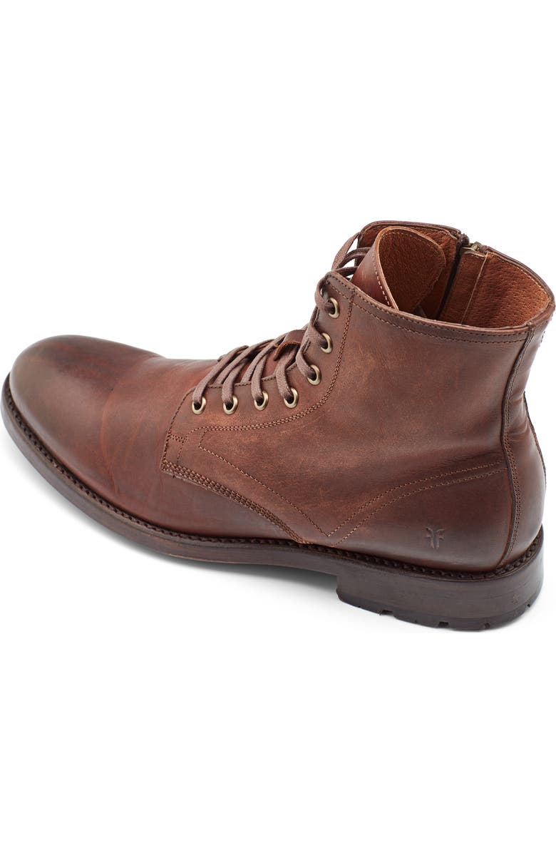 Frye Bowery Lace-Up Boot, Alternate, color, Cognac