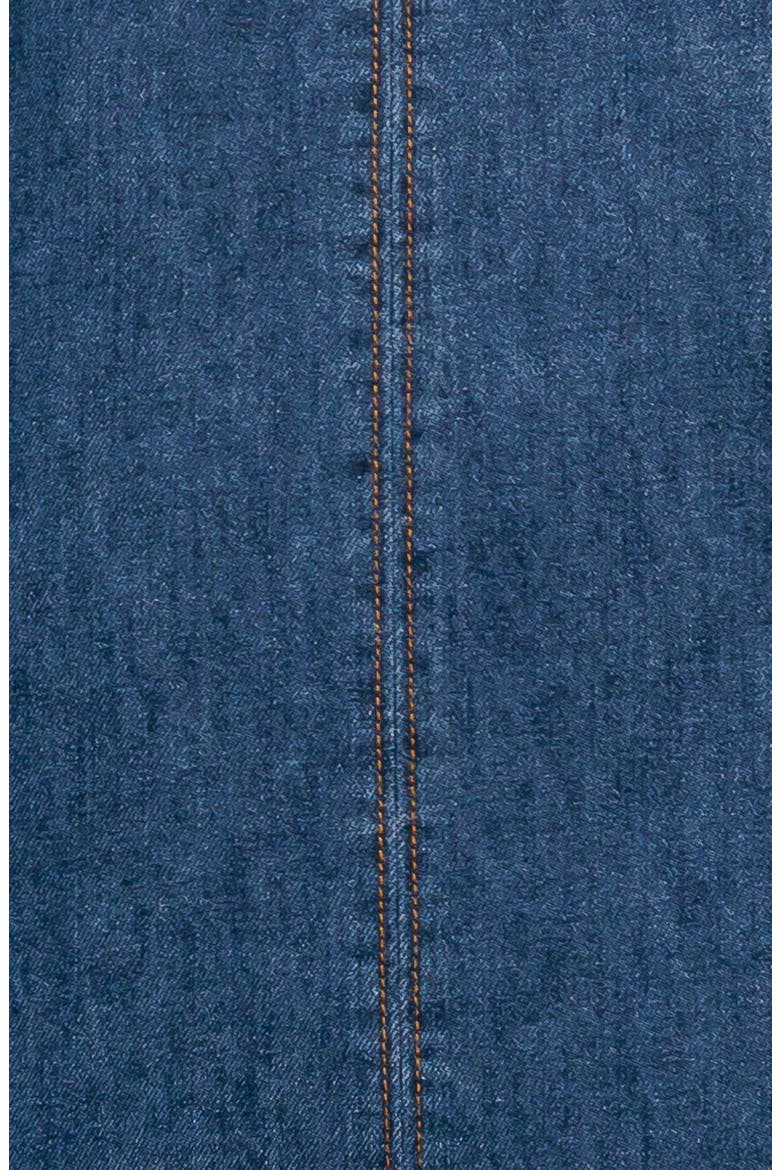 Denim Minidress, Alternate, color, MEDIUM INDIGO