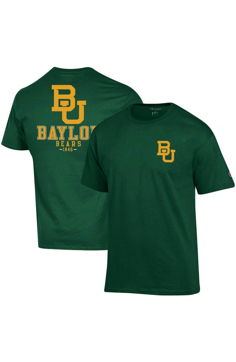 Champion Men's Champion Green Baylor Bears Stack 2-Hit T-Shirt, Main, color, Green