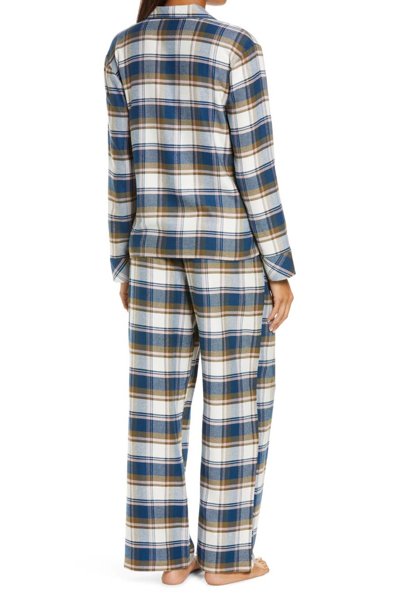 Flannel Pajamas, Alternate, color, BLUE POSEIDON POP CHECK