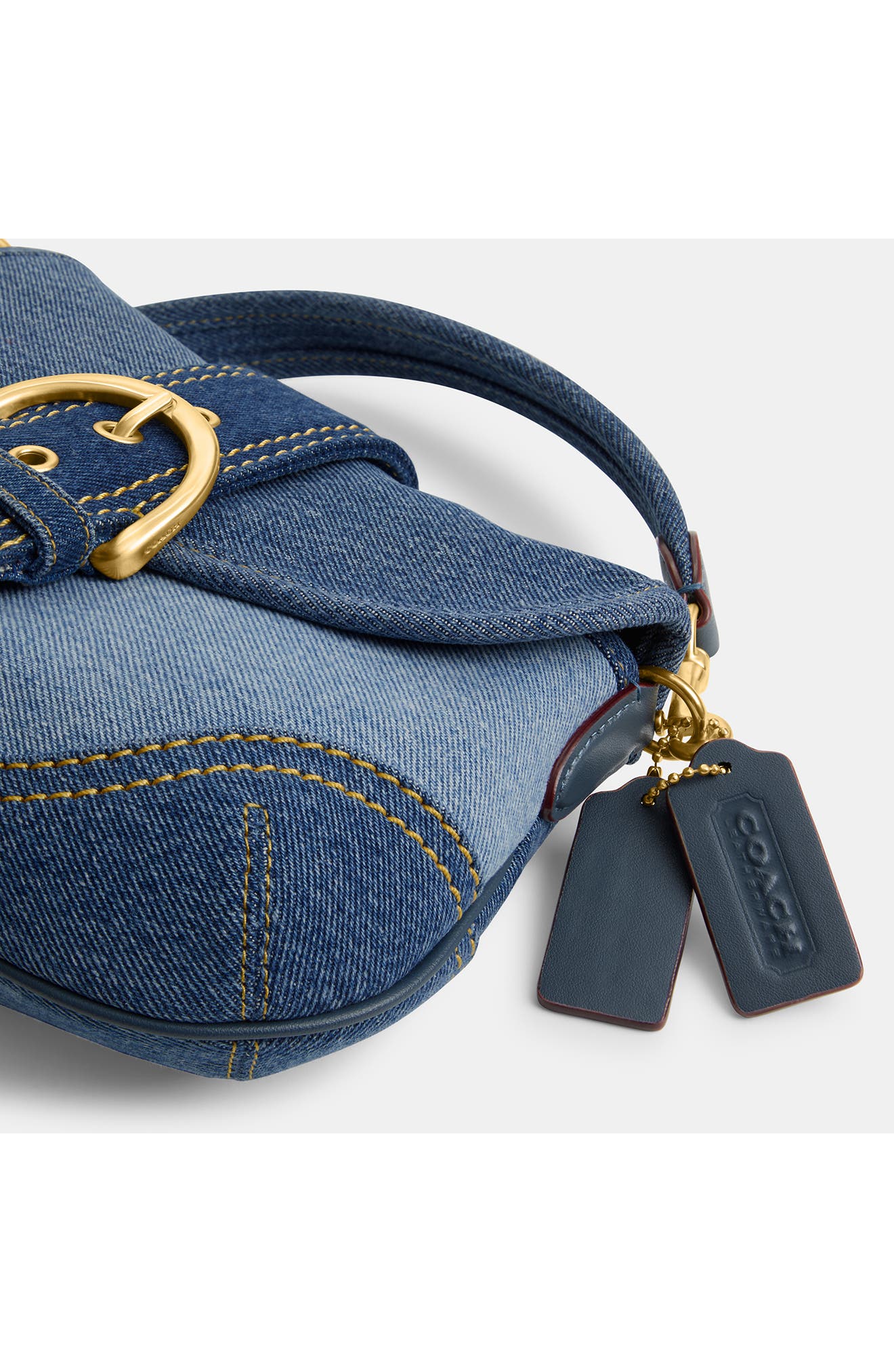 COACH Denim Soho Shoulder Bag, Alternate, color, 