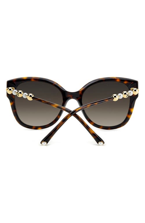 Carolina Herrera 55mm Gradient Butterfly Sunglasses In Havana/brown Sf