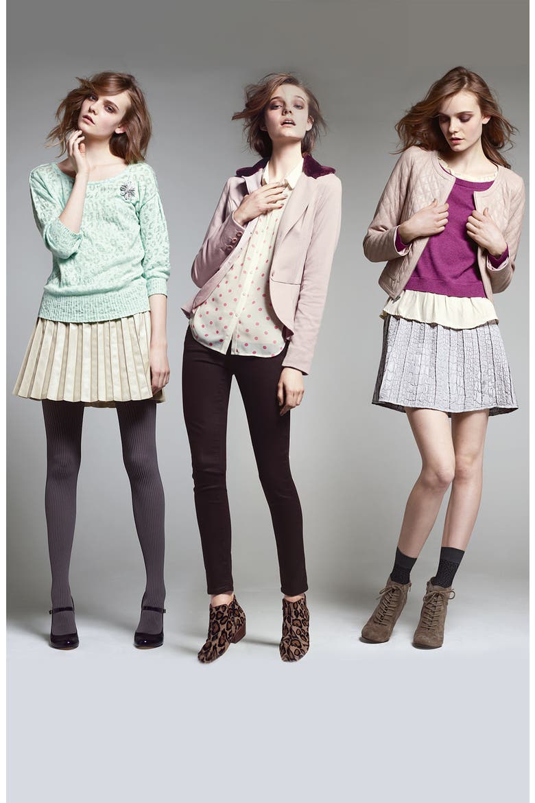 Hinge® Print Chiffon Shirt, Alternate, color, DOT PRINT