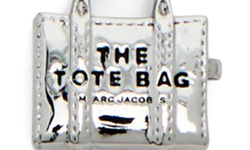 Marc Jacobs Small Icon Charm Necklace In Light Antique Silver