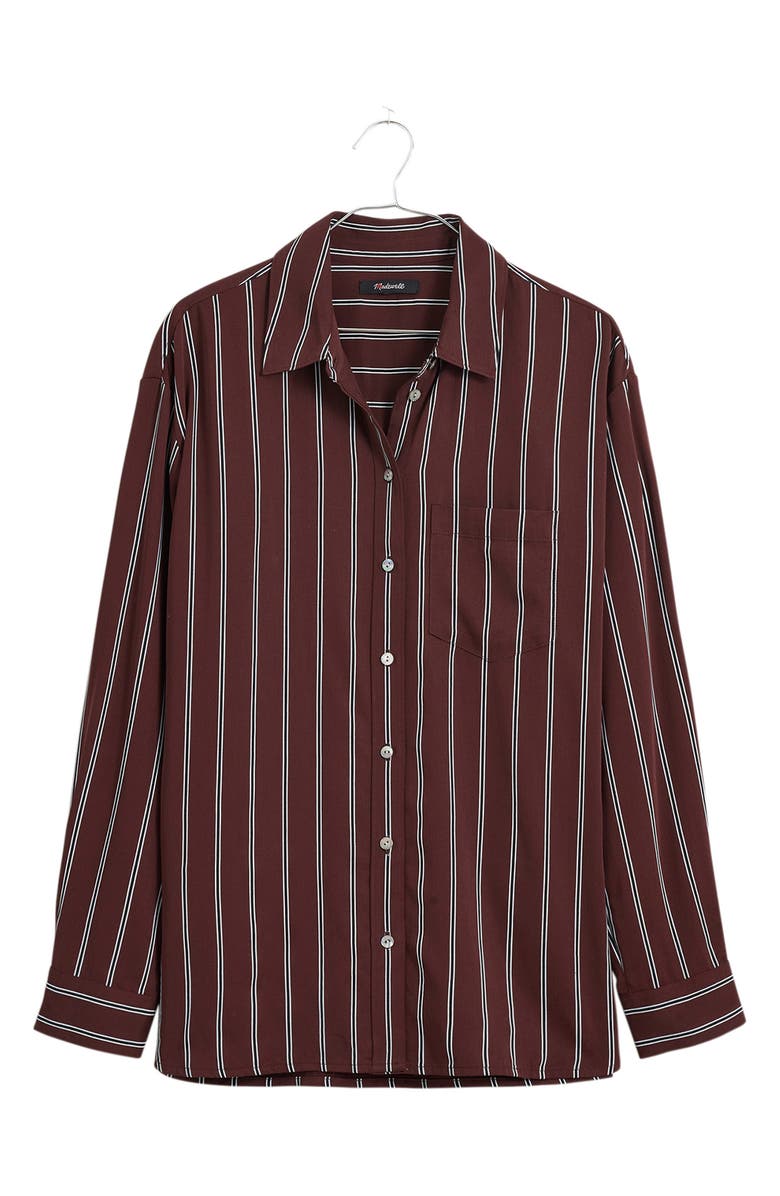 Madewell Oversize Satin Boyfriend Button-Up Shirt, Alternate, color, 