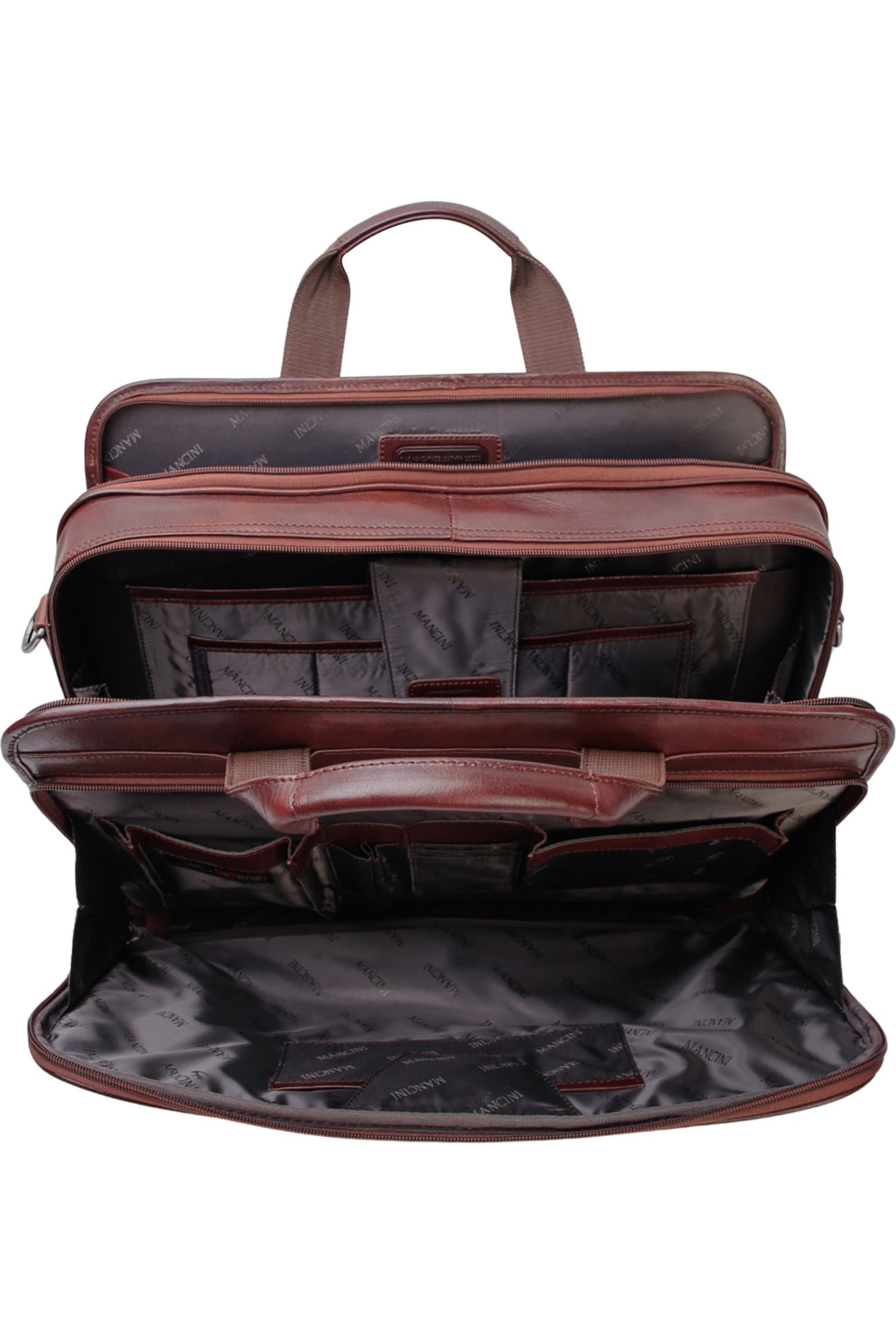 8746 Color Mancini Double Compartment Leather Briefcase (Men) | Nordstromrack