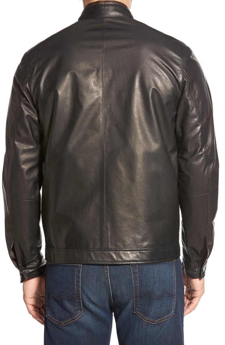 Remy Leather Lambskin Leather Jacket, Alternate, color, Midnite