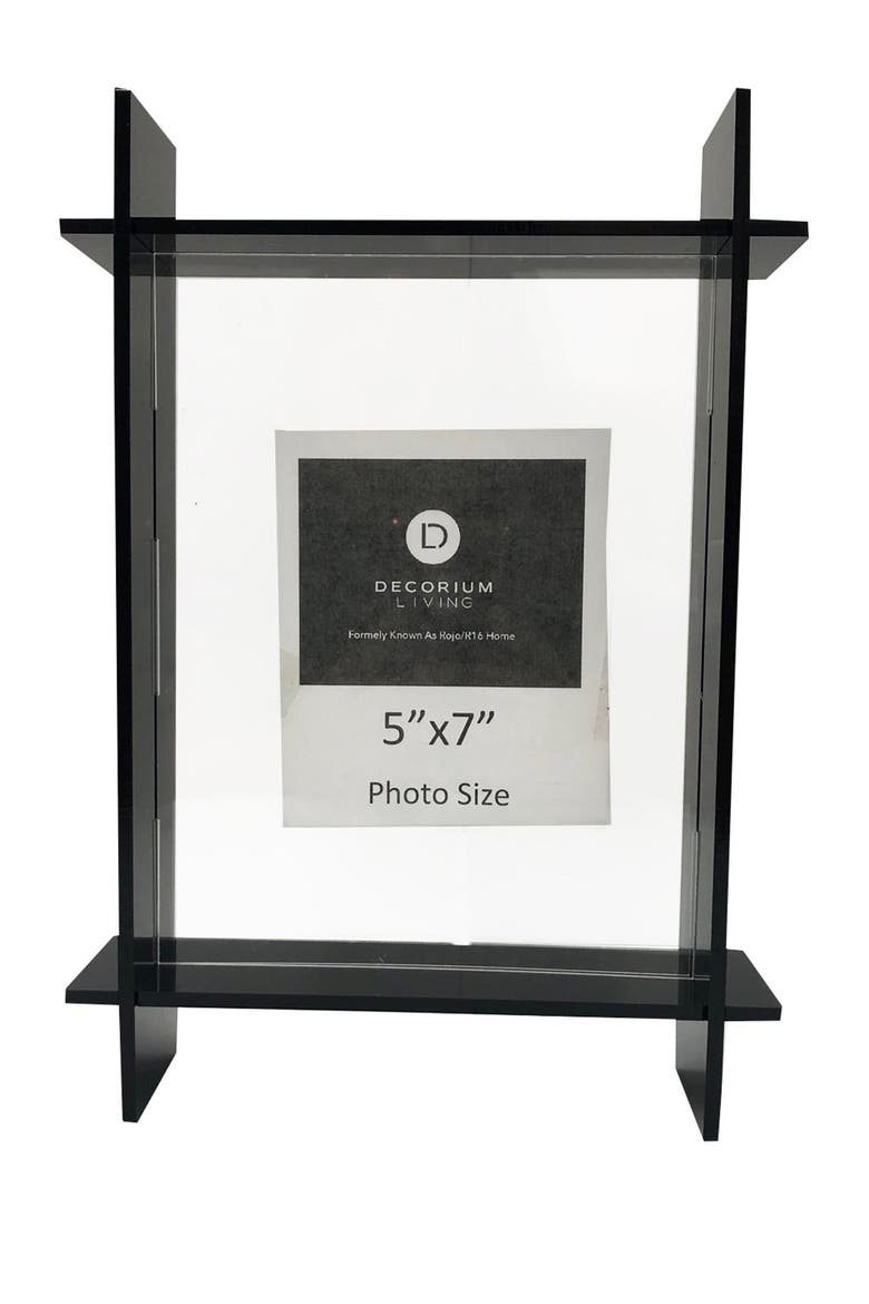 Black Lucite 5" x 7" Frame, Main, color, BLACK/CLEAR