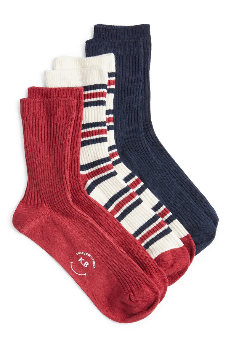 Clyde Stripe Crew Socks, Main, color, ASSORTED