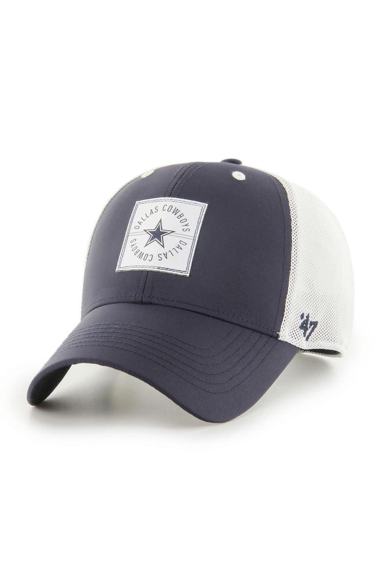 '47 Men's '47 Navy Dallas Cowboys Disburse MVP Trucker Adjustable Hat, Main, color, Navy