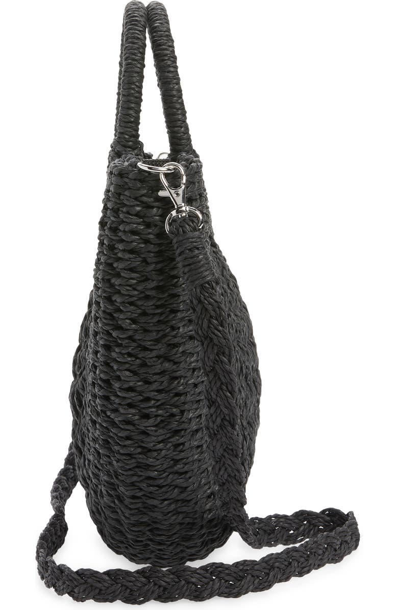 Mali + Lili Half Moon Woven Straw Tote, Alternate, color,