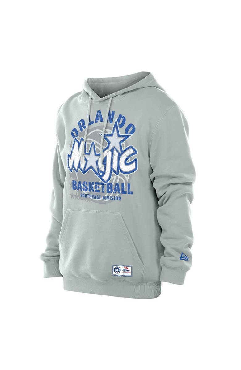 New Era Men's New Era Silver Orlando Magic 2025/26 City Edition Fleece Hoodie, Alternate, color, Silver