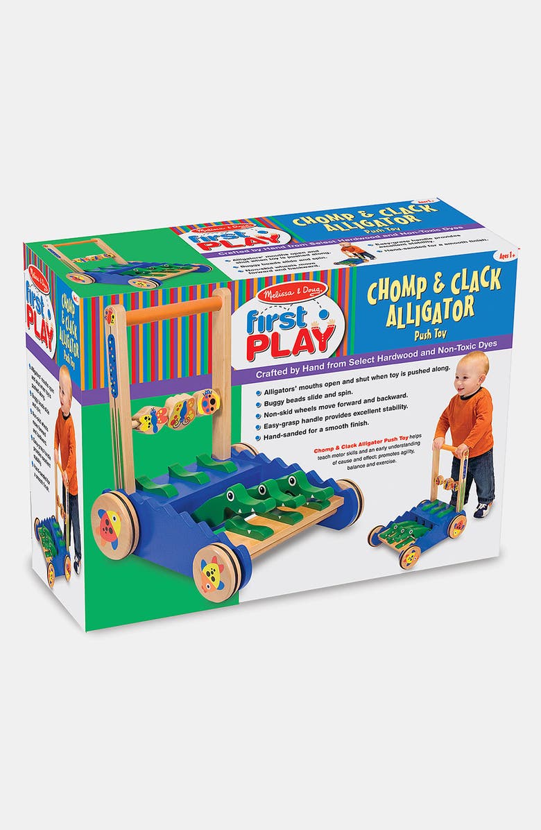 Melissa & Doug Chomp & Clack Alligator Push Toy, Alternate, color, 000