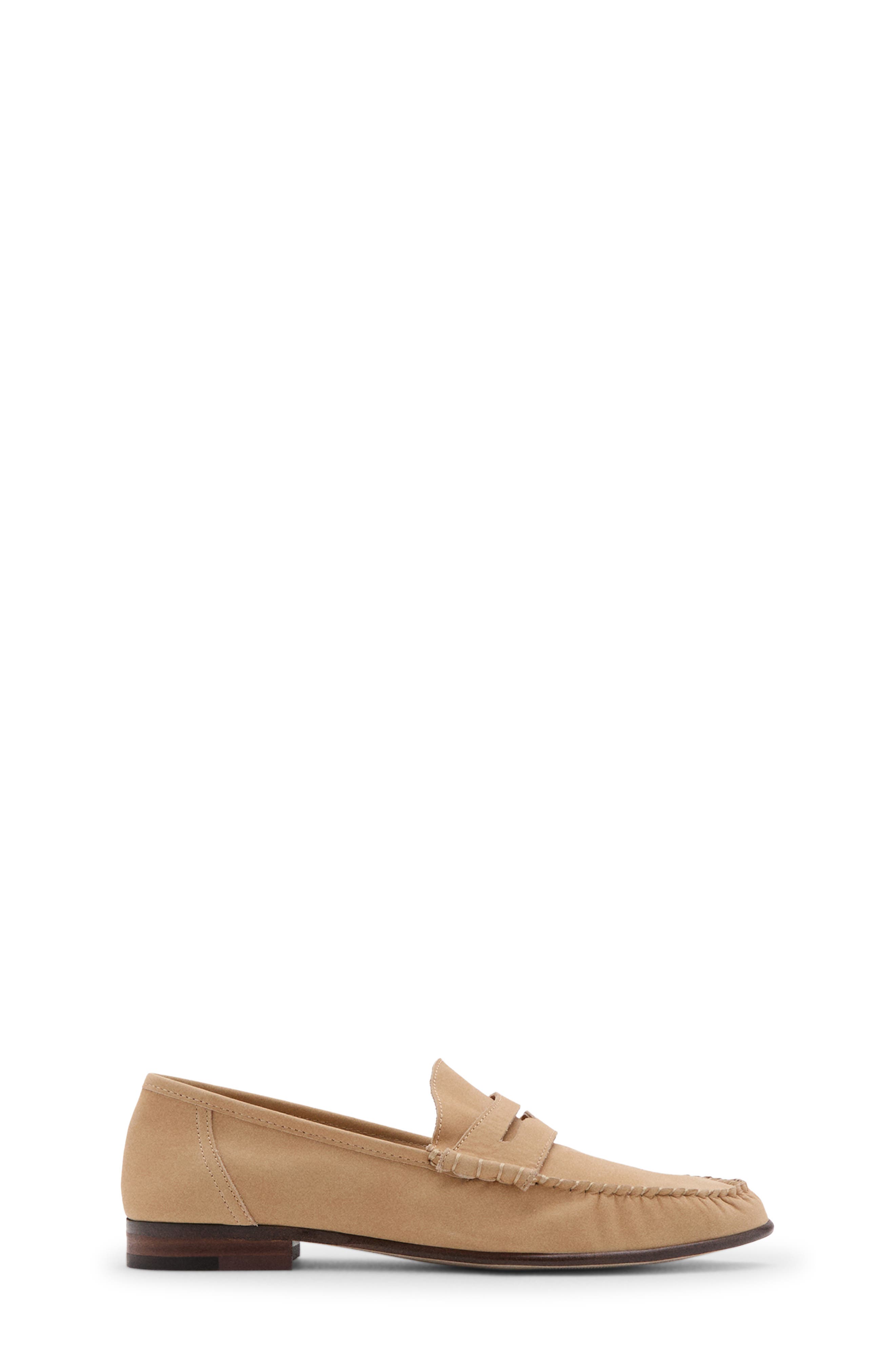 Moccasin Penny Loafer, Alternate, color, BEIGE