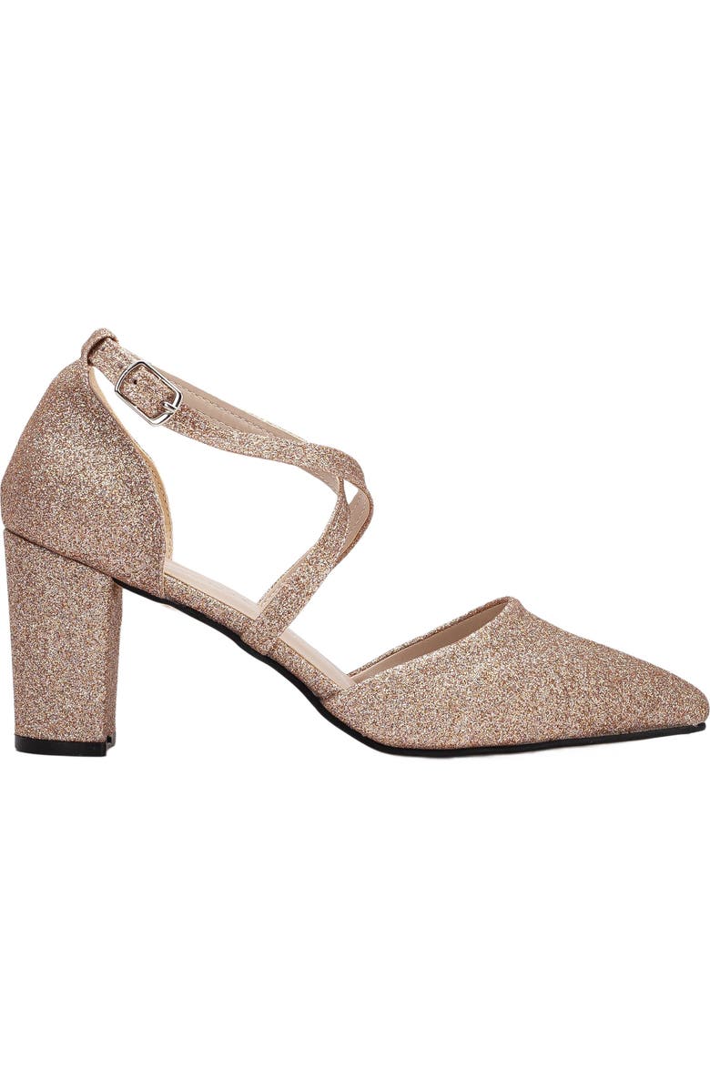 Forever
Always Shoes Sina Criss Cross High Block Heels, Main, color, Rose Gold