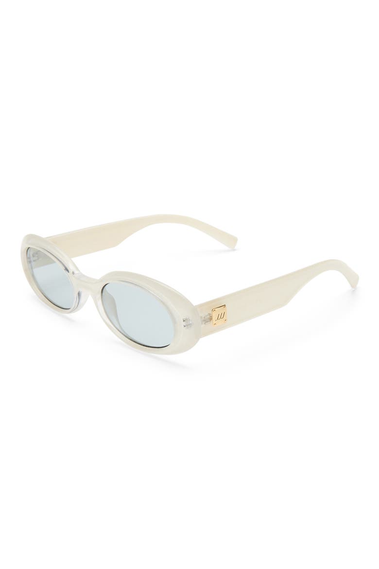 Work It 53mm Oval Sunglasses, Alternate, color, VANILLA PEARL / SMOKE TINT