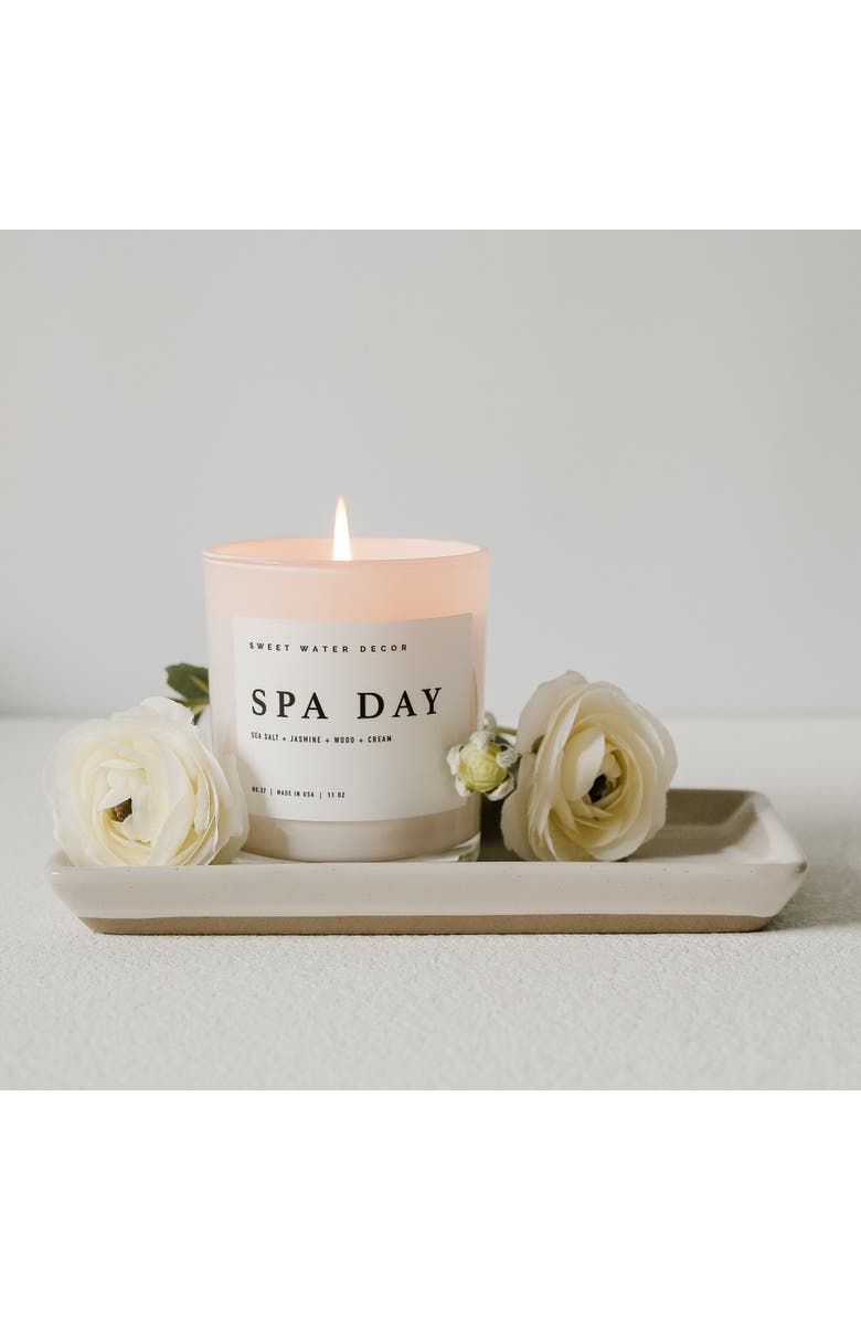 SWEET WATER DECOR 11oz White Jar Candle - Spa Scents, Alternate, color, Spa Day