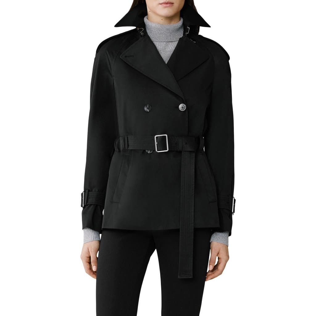 Soia & Kyo Becky Double Breasted Trench Coat In Black