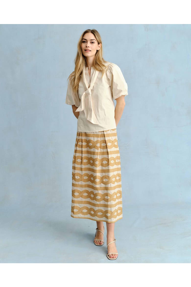 Perry Removable Tie Neck Top, Alternate, color, Ivory