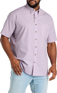 Harbor Bay by DXL Big & Tall Easy-Care Geometric Print Sport Shirt V2