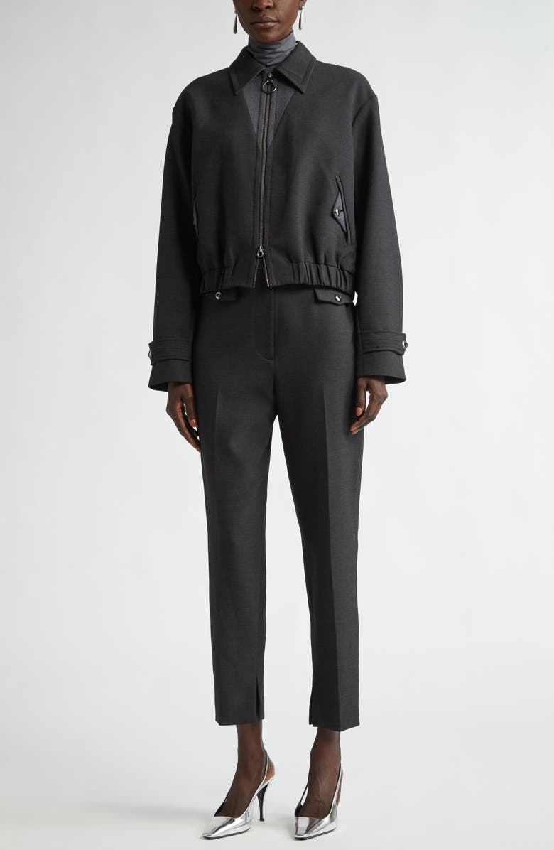 ST. JOHN Double Face Luxe Ponte Bomber Jacket, Alternate, color,