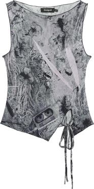 Desigual Lace-Up Side Sleeveless Top