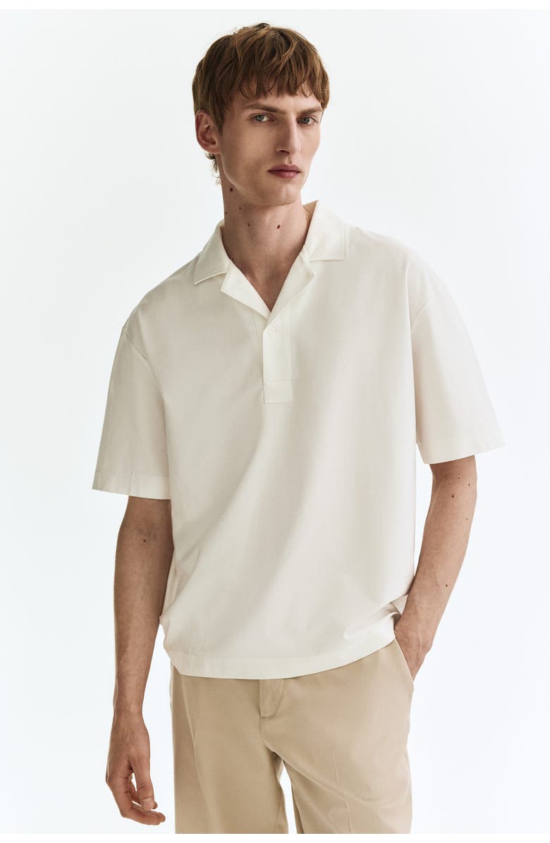 H&M Loose Fit Polo Shirt, Alternate, color, White