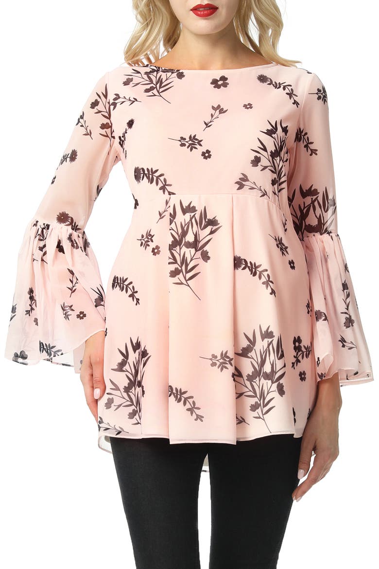 Gesa Maternity Peplum Top, Main, color, MULTICOLORED