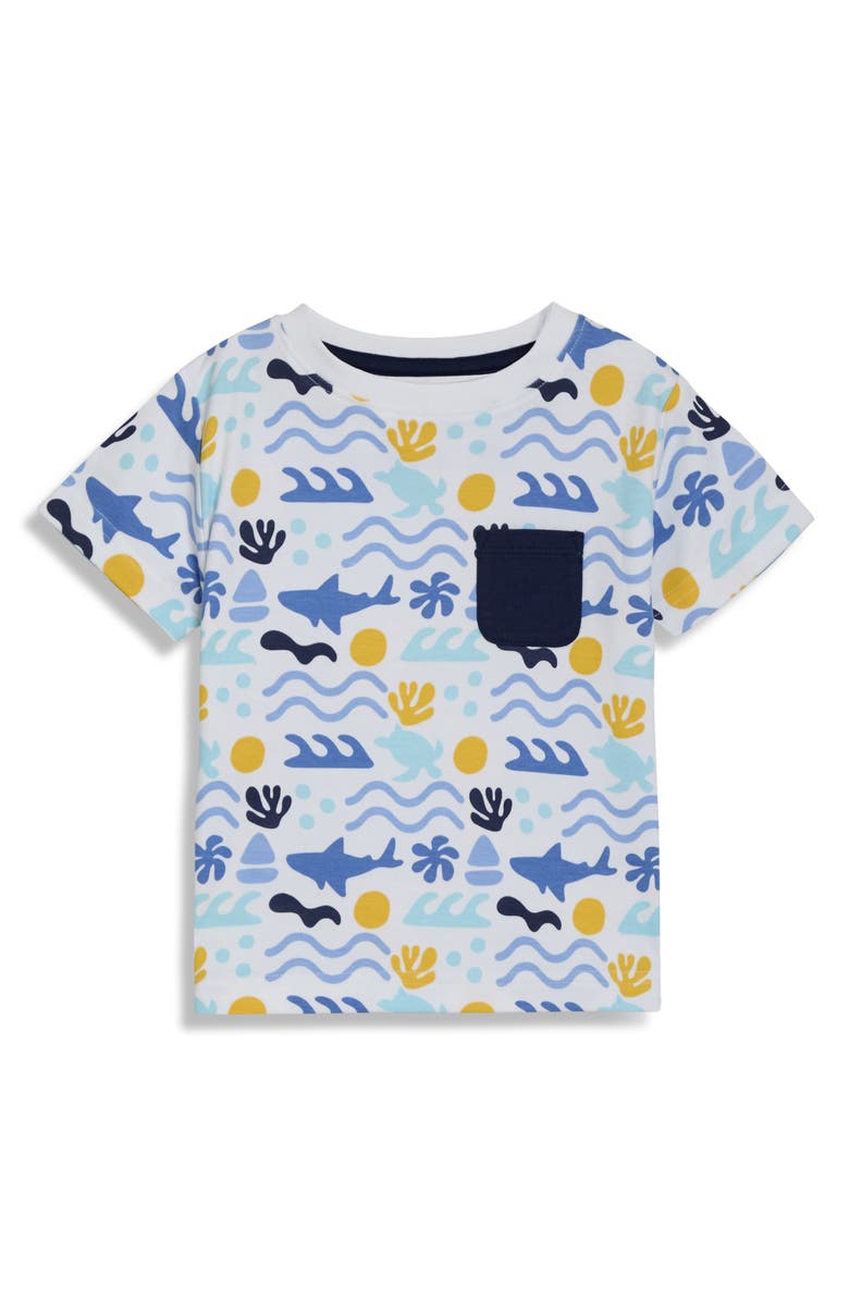 JOJO MAMAN BEBE Sea Ocean T-Shirt & Shorts Set, Alternate, color, Navy