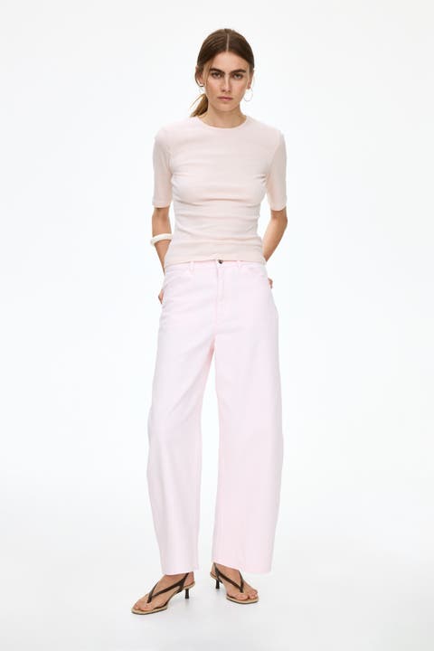 Pointelle jersey t-shirt