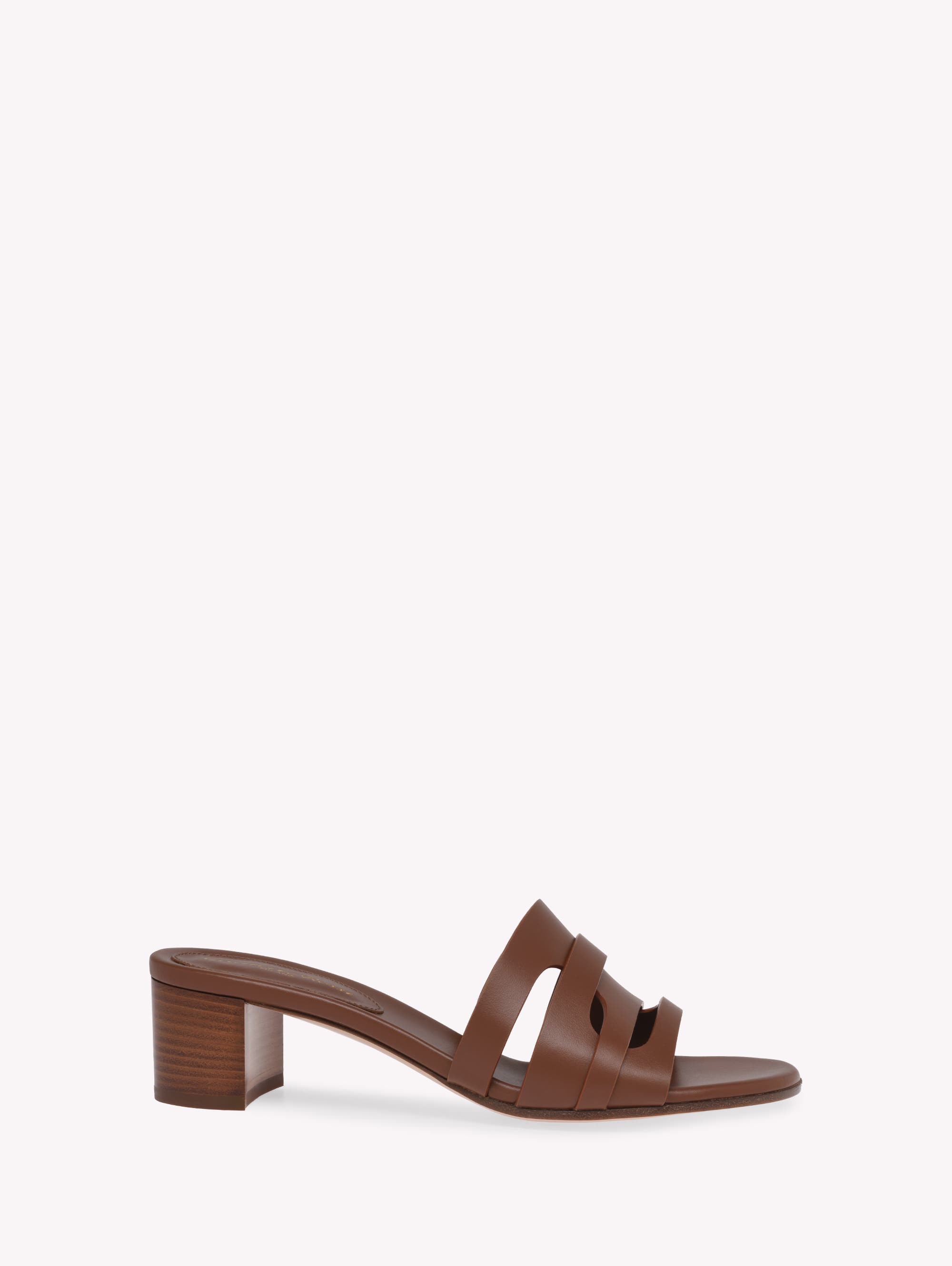 Gianvito Rossi Nora 45 Mules, Main, color, Brown Calf