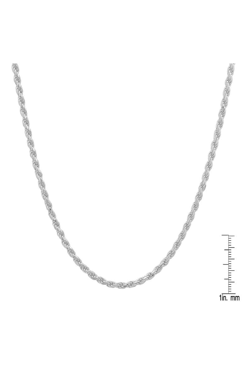Italian Rope Chain Necklace, Alternate, color, SILVER