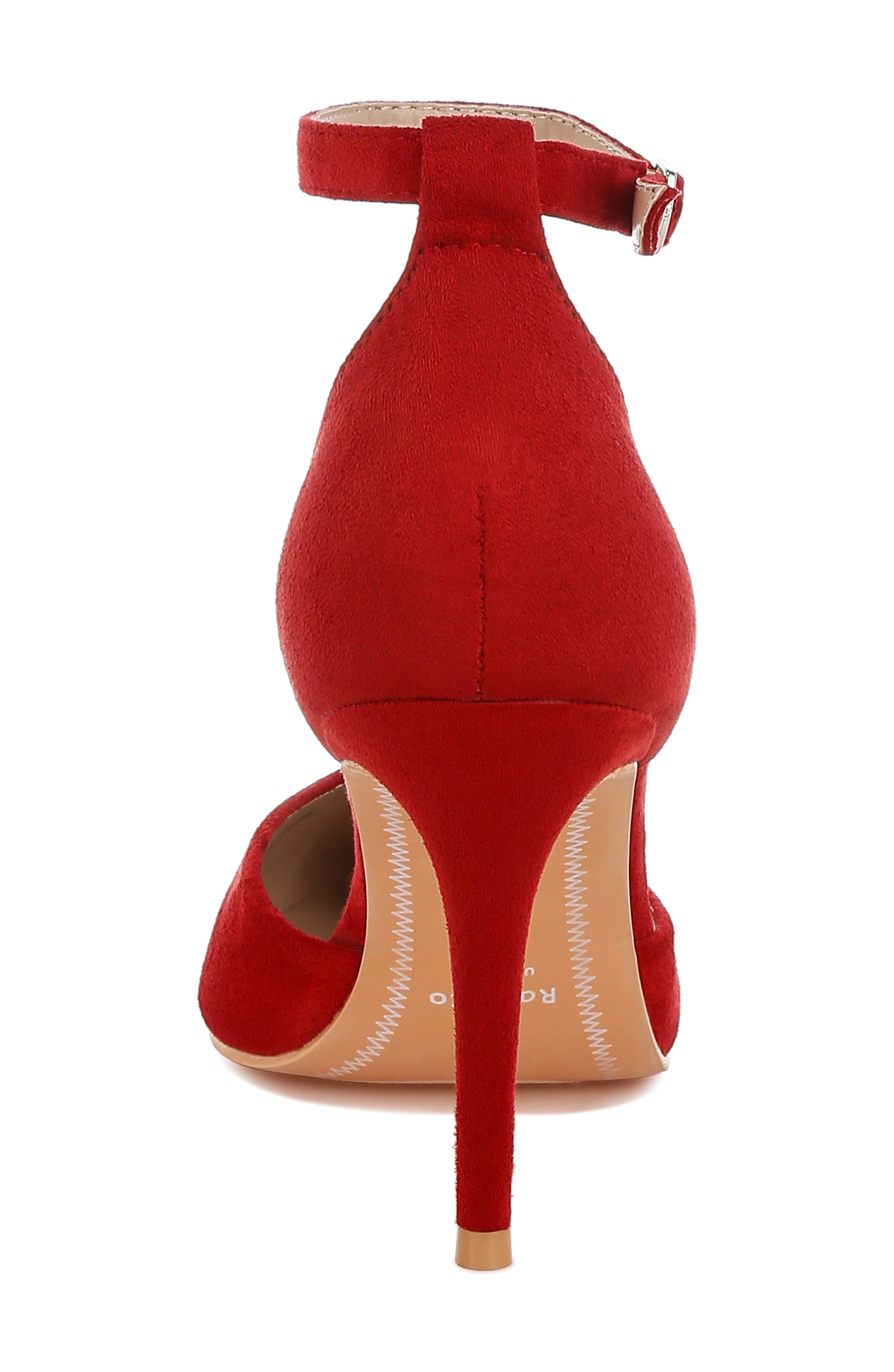 Ushra Pointed Toe Pump, Alternate, color, RED