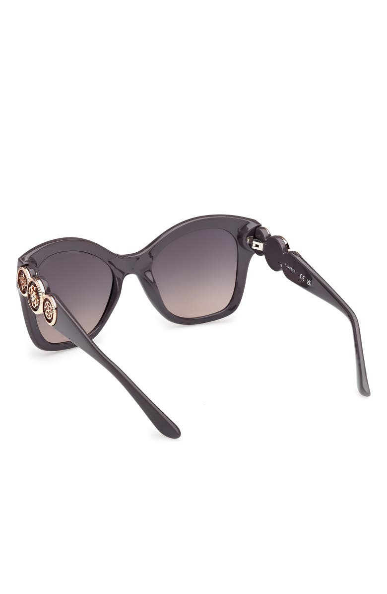 GUESS Butterfly Sunglasses, Alternate, color, Grey/ Gradient Smoke