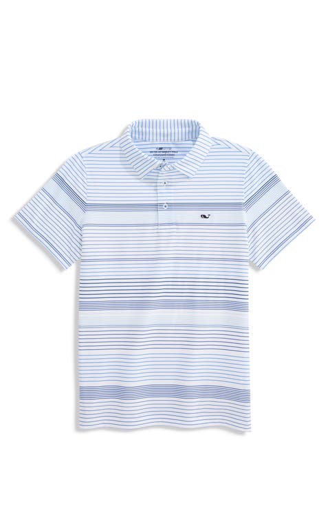 Kids' Kiawah Sankaty Striped Performance Polo