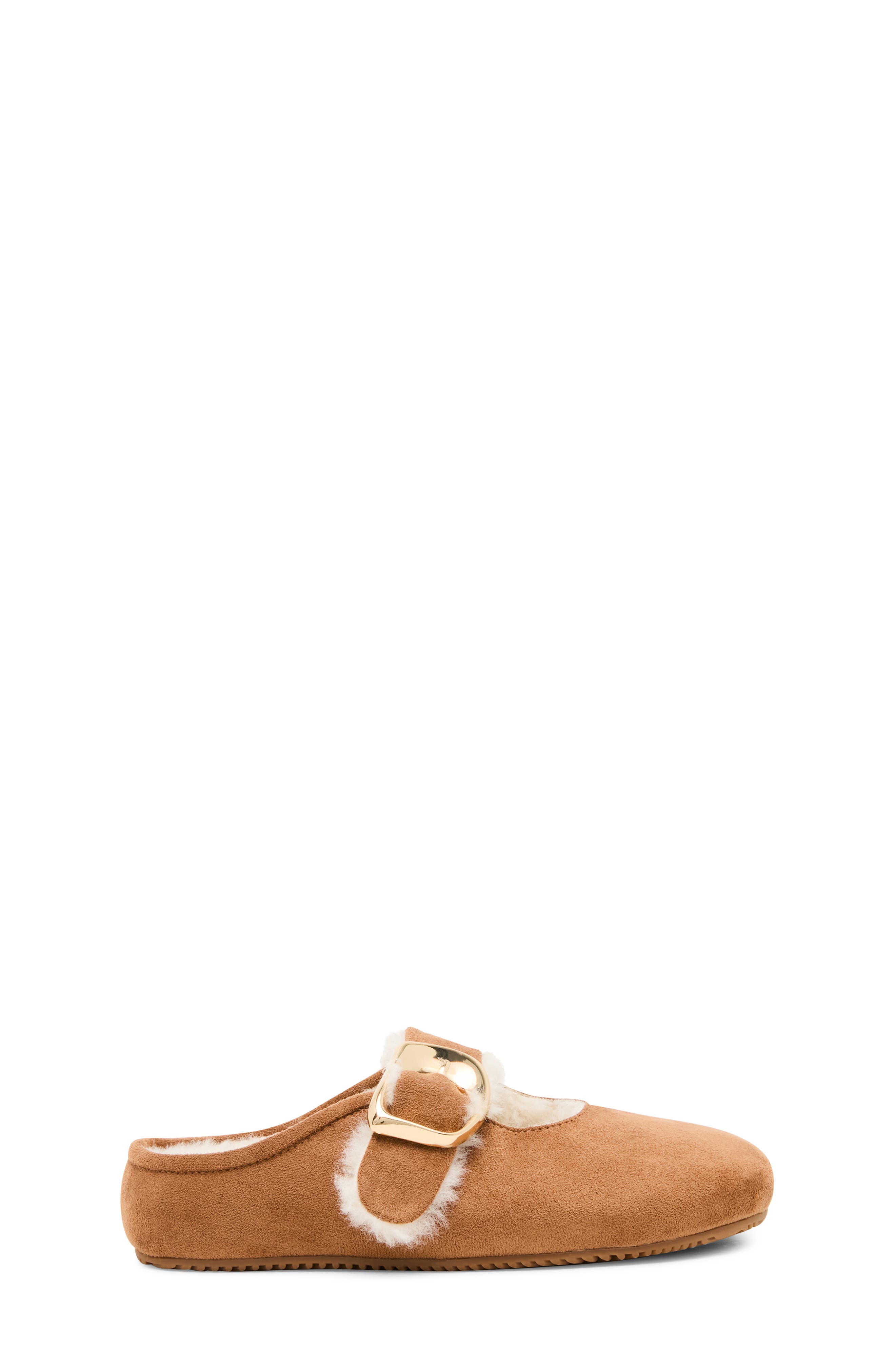 Steve Madden Kids' Cloudy Faux Shearling Mule, Alternate, color, Cognac